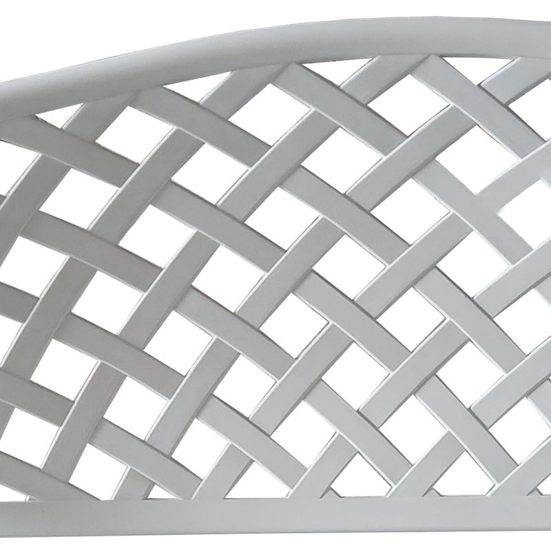 Outdoor Aluminum Modern 40-in White Patio Bench Loveseat