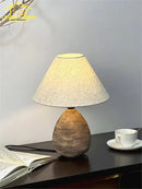GobekUsa Ceramic Jar LED Table Lamp for Zen Art Decor in Living Room