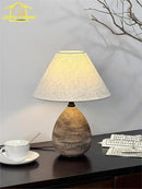 GobekUsa Ceramic Jar LED Table Lamp for Zen Art Decor in Living Room
