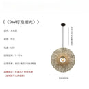 GobekUsa Bamboo Weaving Wall Lamp LED E27 Zen Art Decor for Study Tea Living Room