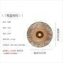 GobekUsa Bamboo Weaving Wall Lamp LED E27 Zen Art Decor for Study Tea Living Room