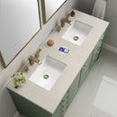 James Martin Chicago 60" Double Bathroom Vanity, Smokey Celadon