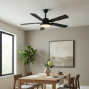 Zepyra Modern Industrial Style Ceiling Fan Light
