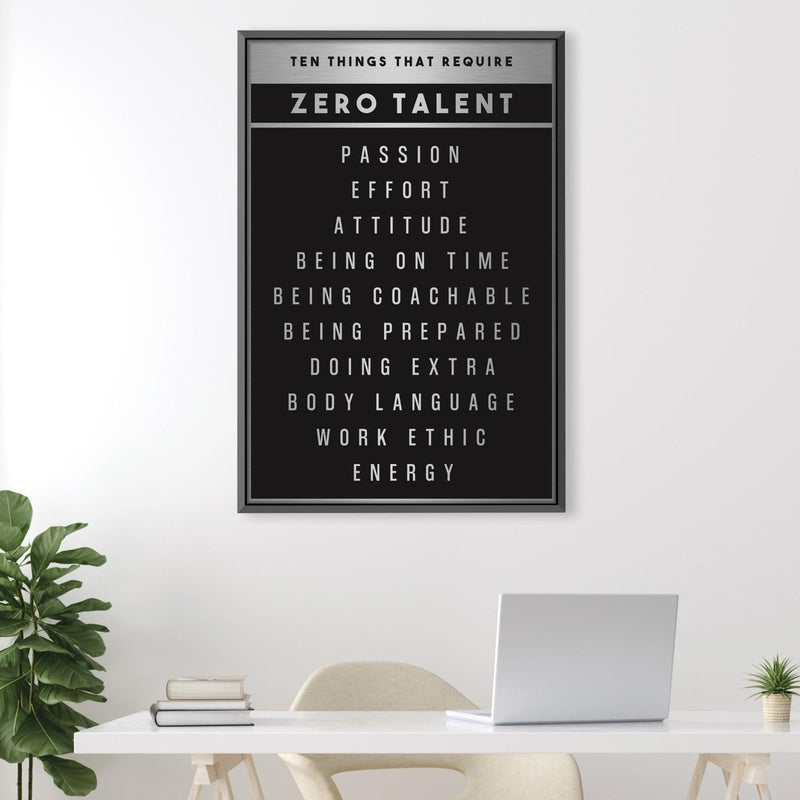 Zero Talent Canvas