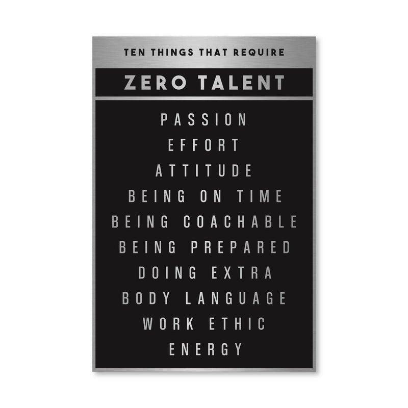 Zero Talent Canvas