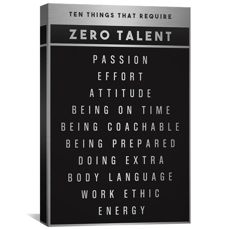 Zero Talent Canvas