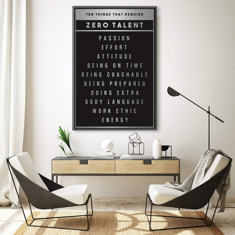 Zero Talent Canvas