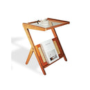 Poseidon Wooden Side Table And Newspaper Holder