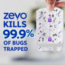 Zevo 1 Flying Insect Traps & 2 Refill Cartridges - Plug in Fly Trap & Indoor Bug Catcher for Gnats, House & Fruit Flies - Blue & UV Light Technology, Mess-Free Alternative to Bug Zapper