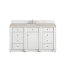 James Martin Bristol 60" Single Bathroom Vanity, Bright White