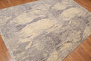 6' x 9' Hand Knotted Designer Grunge/Distress Look Wool Area rug Beige