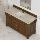 James Martin Brookfield 60" Single Bathroom Vanity, Honey Oak