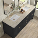 James Martin Myrrin 72" Double Bathroom Vanity, Carbon Oak