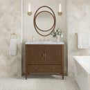 James Martin Myrrin 36" Single Bathroom Vanity, Mid-Century Walnut
