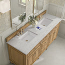 James Martin Lorelai 72" Double Bathroom Vanity, Light Natural Oak
