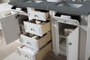 James Martin Bristol 60" Double Bathroom Vanity, Bright White