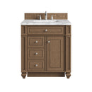 James Martin Bristol 30" Single Bathroom Vanity, Saddle Brown