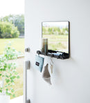 Magnetic Mirror with Storage Rack - Glass