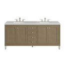 James Martin Chicago 72" Double Bathroom Vanity, Walnut Whisper