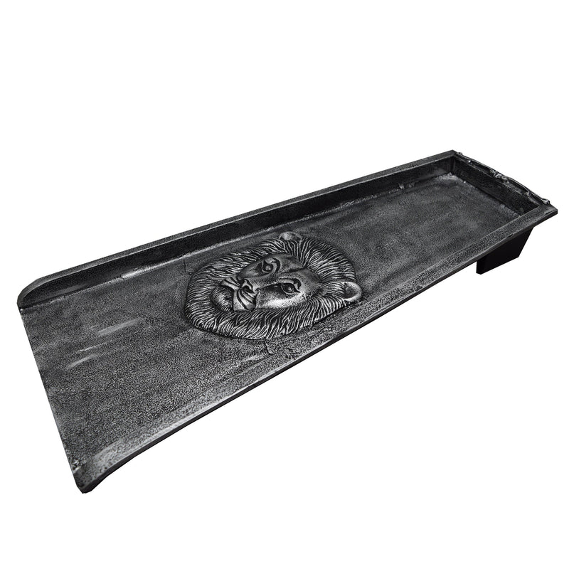 Silver Lion Alligator 24-in Cast Aluminum Downspout Gutter Splash Block