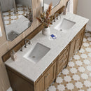 James Martin Brittany 72" Double Bathroom Vanity, Saddle Brown