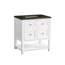 James Martin Breckenridge 30" Single Bathroom Vanity, Bright White