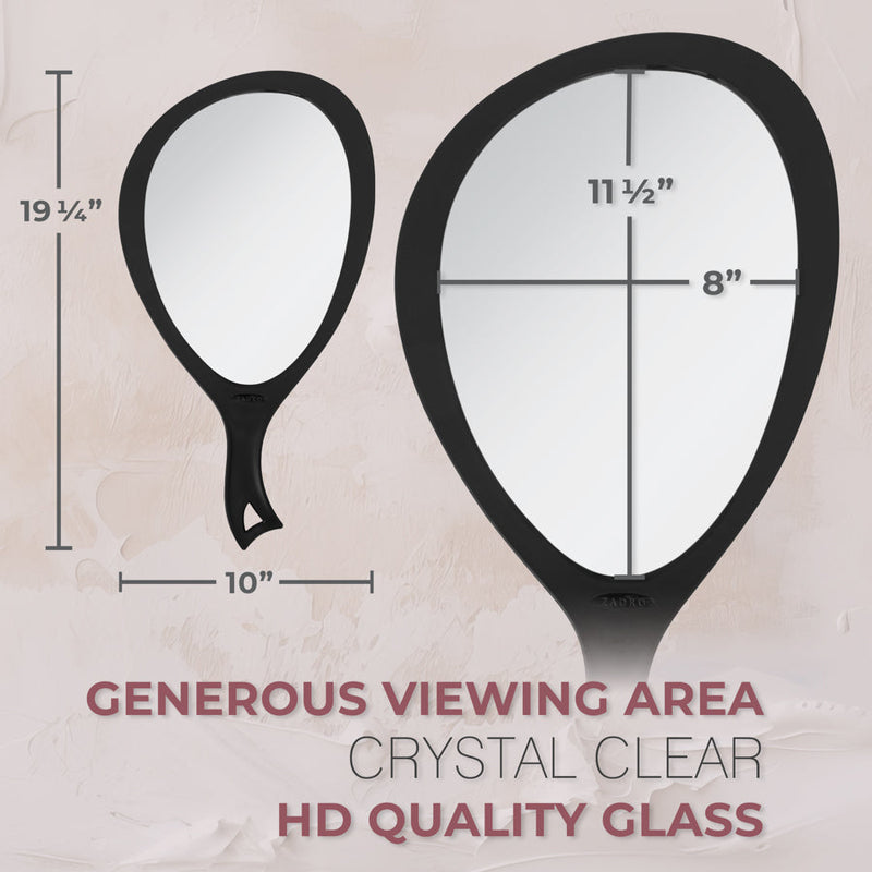 NEW Large Teardrop Handheld Mirror with Hanging Handle