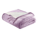 Velvet Plush Sherpa Bed Blanket - Sherpa Fleece Collection by Great Bay Home