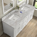 James Martin Lorelai 72" Double Bathroom Vanity, Bright White