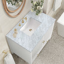James Martin Myrrin 36" Single Bathroom Vanity, Bright White
