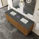 James Martin Laurent 72" Dual Mount Double Bathroom Vanity, Honey Oak
