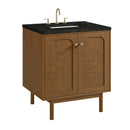 James Martin Laurent 30" Dual Mount Single Bathroom Vanity, Honey Oak