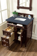 James Martin Brittany 30" Single Bathroom Vanity, Burnished Mahogany