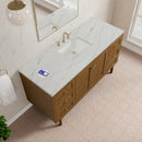 James Martin Laurent 60" Dual Mount Single Bathroom Vanity, Honey Oak