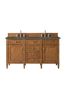 James Martin Brittany 60" Double Bathroom Vanity, Saddle Brown