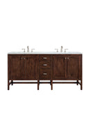 James Martin Addison 72" Double Bathroom Vanity, Mid-Century Acacia