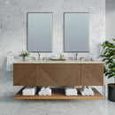 James Martin Marcello 72" Floating Double Bathroom Vanity, Chestnut