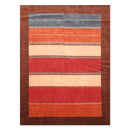 8'11" x 12' Hand Knotted Wool Oriental Area Rug Contemporary Brown