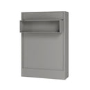 Easy-Lift Full Murphy Wall Bed in Grey with Shelf