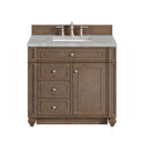 James Martin Bristol 36" Single Bathroom Vanity, Whitewashed Walnut