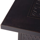 Aluminum 48-in Rectangular Propane Fire Table, Beads, Covers and Lid