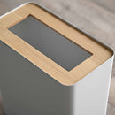 Trash Can - Rectangle - Steel + Wood by Yamazaki Home