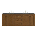 James Martin Laurent 72" Dual Mount Double Bathroom Vanity, Honey Oak