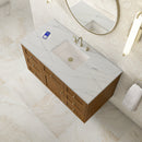 James Martin Laurent 48" Dual Mount Single Bathroom Vanity, Honey Oak
