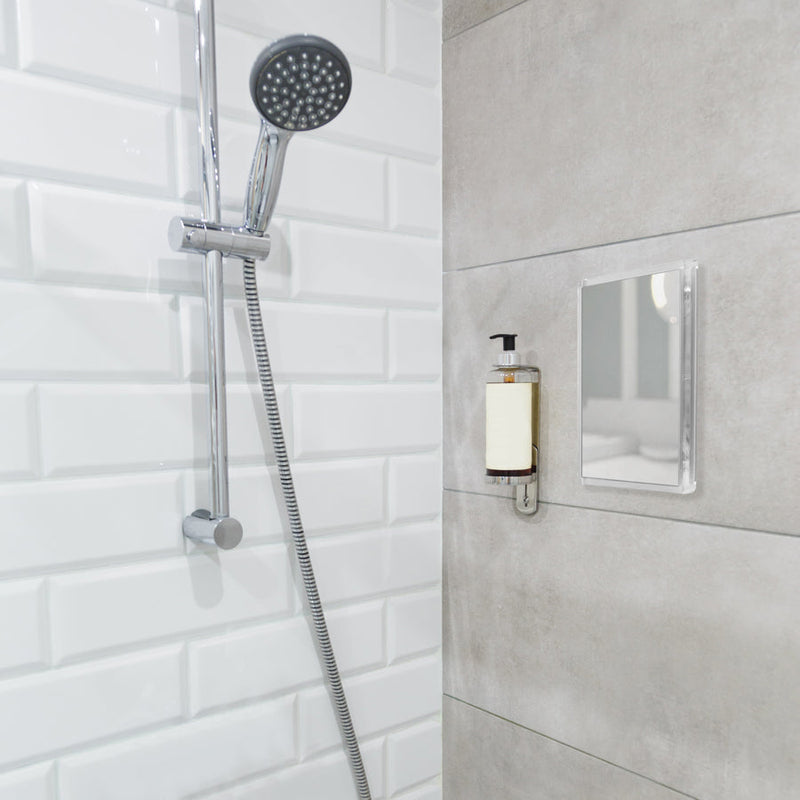 Fogless Shower Mirror with Magnification & Suction Cup