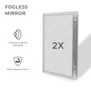 Fogless Shower Mirror with Magnification & Suction Cup