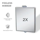 Fogless Swivel Shower Mirror with Magnification & Suction Cup