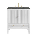 James Martin Myrrin 30" Single Bathroom Vanity, Bright White