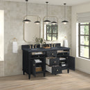 James Martin Lorelai 60" Double Bathroom Vanity, Black Onyx