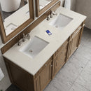James Martin Bristol 60" Double Bathroom Vanity, Saddle Brown
